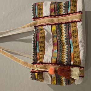 Multicolor Patterned Tote Bag